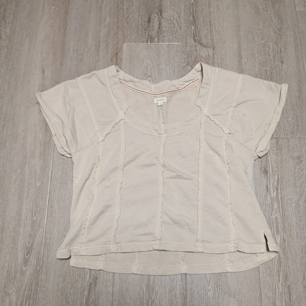 Pilcro Beige Short Sleeve Tee